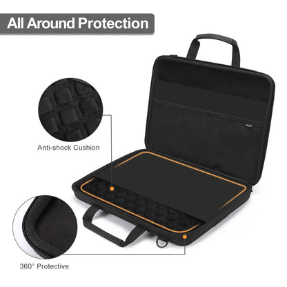 MOSISO Laptop Bag for Men,15-16 inch Computer Bag Compatible with MacBook Air 15 inch/Pro 16 inch, HP, Dell, Lenovo, Asus, Acer, Hard Shell Laptop Case with Front Pocket&Shoulder Strap, Black