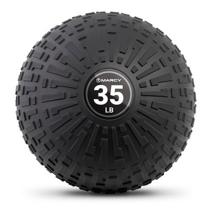 Marcy 35 lb Slam Ball Dead Weight, Sand-Filled Medicine Ball with Durable PVC Shell & Textured Grip – Non-Bounce Workout Ball for Slams, Tosses, Core & Full Body Training MCSB-035