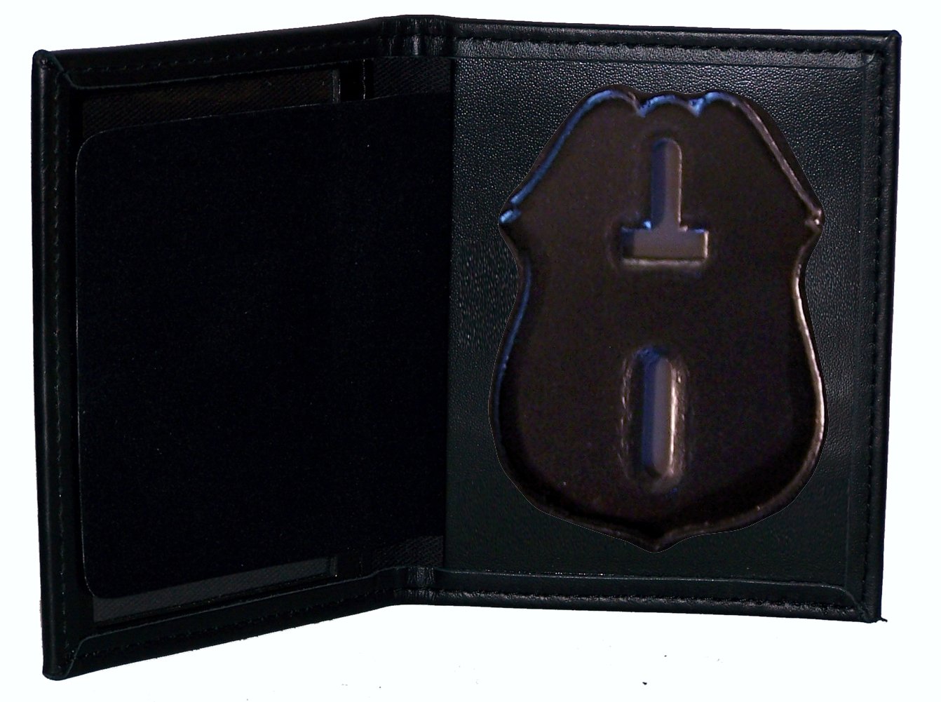 Perfect Fit Dress Leather Badge and ID Case for NYPD Sergeant (Cutout PF287)