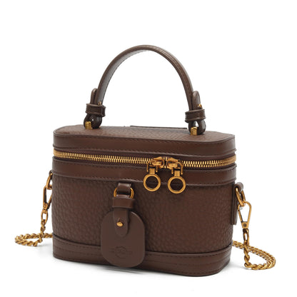 RTPRTP Small Crossbody Bag for Women, Mini Shoulder Handbag with Chain Strap, Brown Fashion Purse for Travel and Daily Use