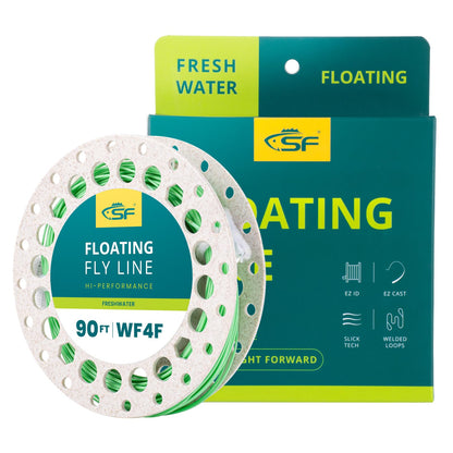 SF Fly Fishing Line with Welded Loop Weight Forward Floating Fly Line WF3F 90FT