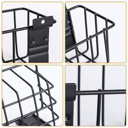 MENEONE Heavy-Duty Slatwall Baskets and Hooks - Slatwall Accessories for Standard Slatwall Panels | Ideal for Organizing Garages and Workshops