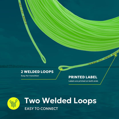 SF Weight Forward Floating Fly Fishing Line Welded Loop Spring Green 90FT WF4F