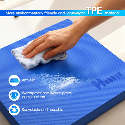 Professional Balance Pad, Nonslip Foam Exercise Balance Pad Cushion for Physical Therapy, Foam Balance Mat for Exercise, Yoga, Fitness, Stability Training and Stretching (Blue, 15.7 * 13.0 * 2in)