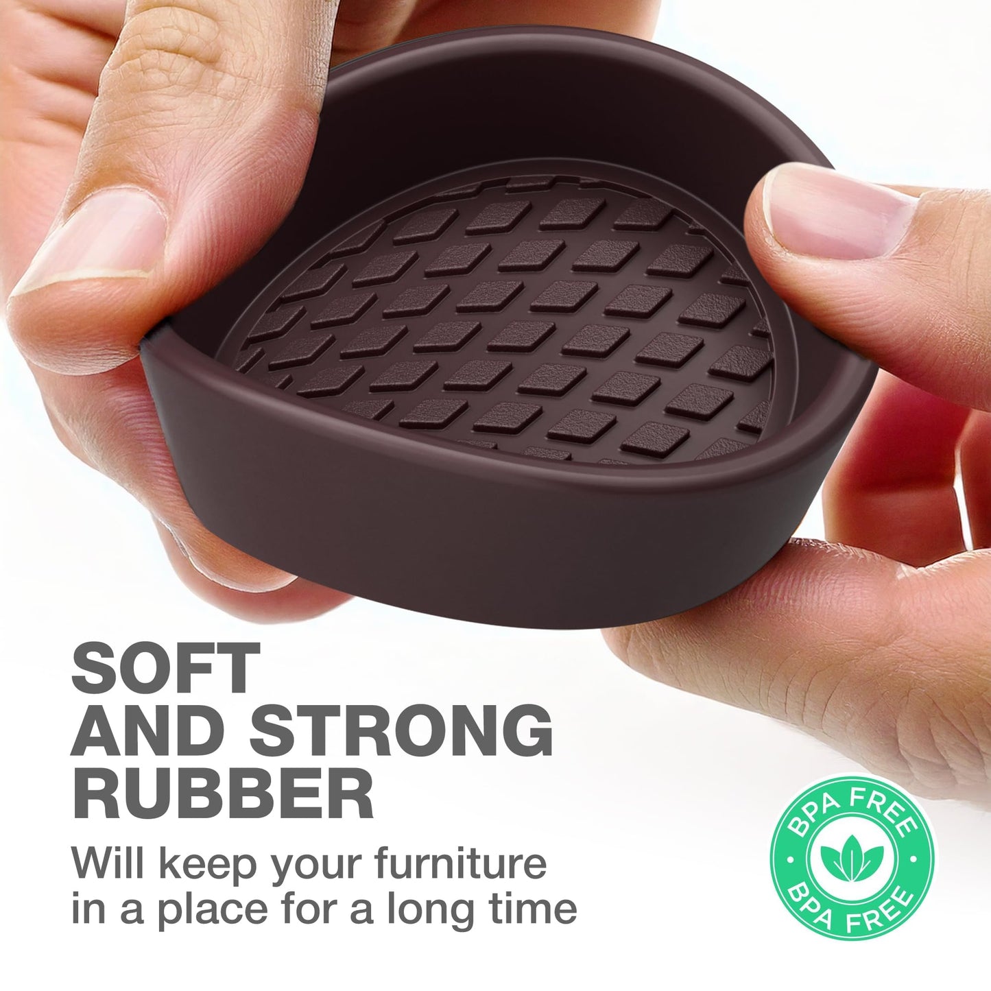 Furniture Cups X-PROTECTOR – 2" Caster Cups 4 PCS – Premium Furniture Coasters – Ideal Bed Stoppers – Non Skid Furniture Pads with a Perfect Design – Rubber Furniture Pads - Protect Any Flooring!