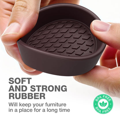 Furniture Cups X-PROTECTOR – 2" Caster Cups 4 PCS – Premium Furniture Coasters – Ideal Bed Stoppers – Non Skid Furniture Pads with a Perfect Design – Rubber Furniture Pads - Protect Any Flooring!