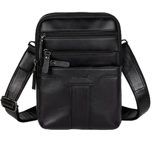 Ariscobull Leather Messenger Bag for Men, Small Leather Sling Shoulder Bag Messenger Pack for Men, Man Purse
