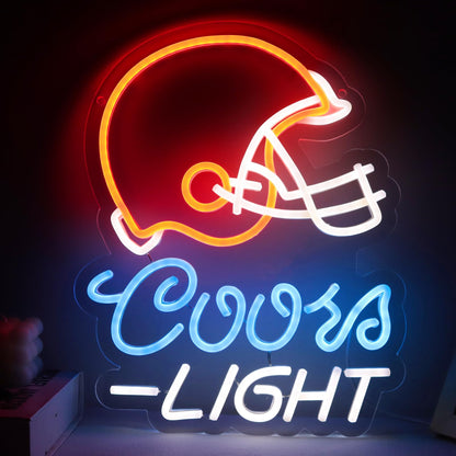 JFLLamp Crs LIGHT Neon Signs for Wall Decor Neon Lights for Bedroom Led Signs Suitable for Man Cave Bar Pub Restaurant Christmas Birthday Party Gift Led Art Wall Decorative Crs Light Bar Sign, 5V Usb Power, 17*11 Inch(Azure+red+white）