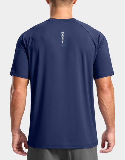 G Gradual Men's Athletic Workout T-Shirts Moisture Wicking Cooling Running Shirts Short Sleeve Performance Tee for Gym Tennis(Dark Blue,3XL)