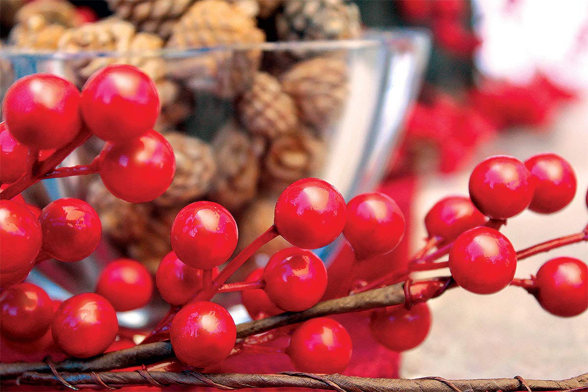 Christmas Garland Winter Red Berries Holiday Decoration Pine Cones, Evergreen Pine Needle – Unlit Berry Garlands Xmas Decor, Kitchen, Bar, Fireplace/Indoor/Outdoor Greenery with Snow 6 Ft Long (6ft)