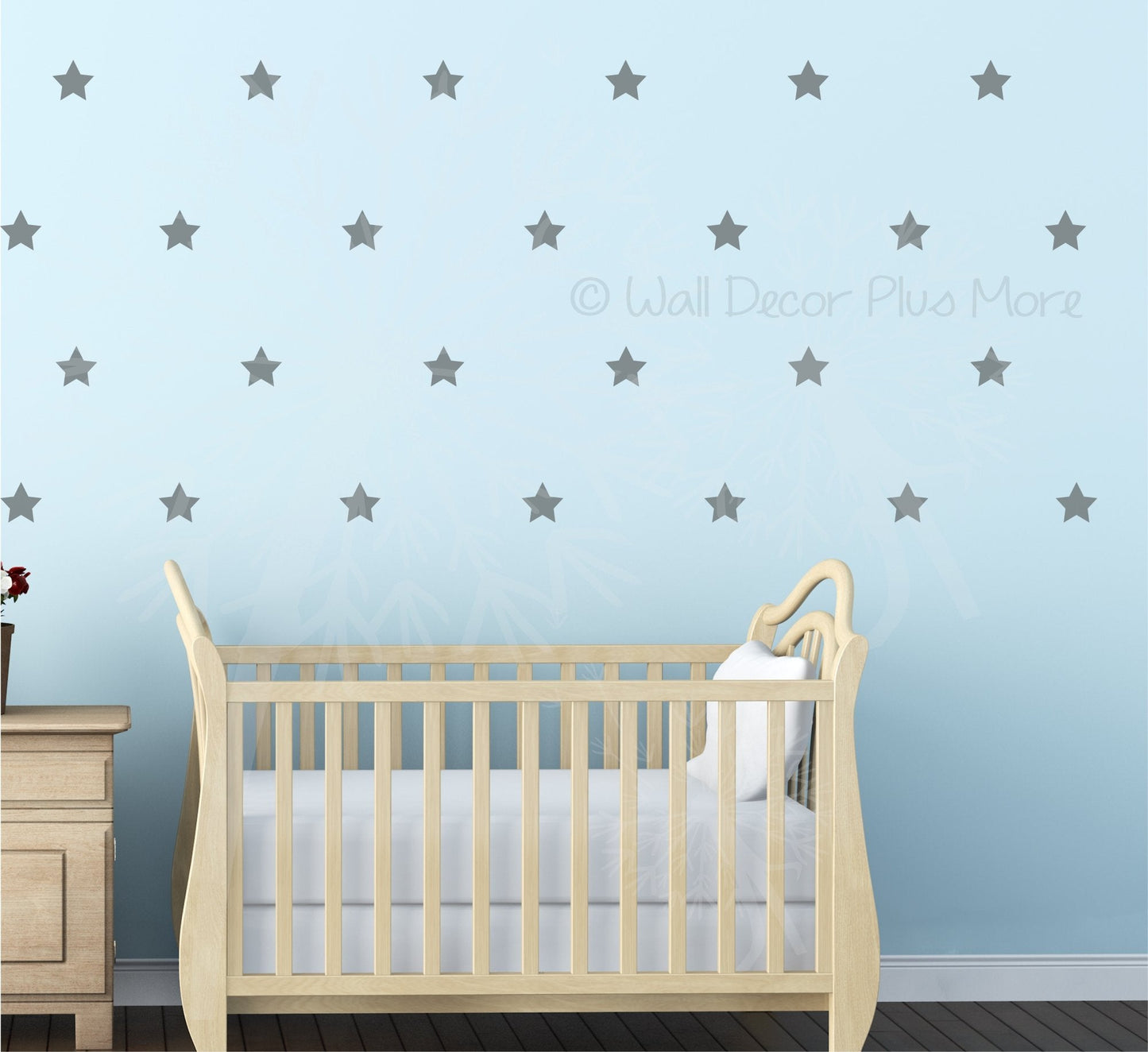 Wall Decor Plus More WDPM289 Star Vinyl Stickers for Home Decor 2-Inch Peel-N-Stick, Yellow, 30-Piece
