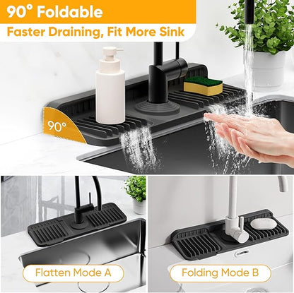 14.6 inch Faucet Mat for Kitchen Sink Splash GuardKitchen Sink Faucet Mat