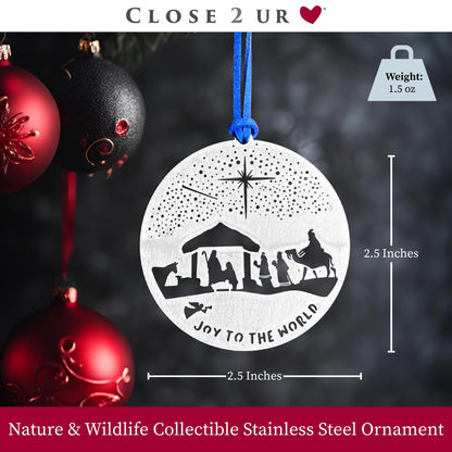 Nativity Three Wisemen Stainless Steel Ornament Keepsake & Collectible | Window Ornament, Hanging Decoration, Religious & Holiday Décor | Handcrafted, Durable & Made in USA