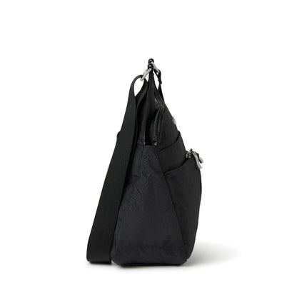 Baggallini Cross Over Crossbody Women 11x8.5 Medium Travel Bag Lightweight Water-Resistant Nylon Organized Handbag Purse