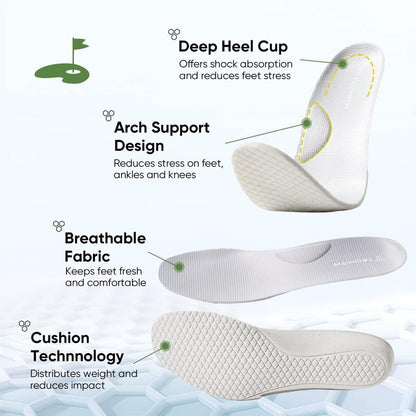 TEOHRW Wide Golf Shoes for Men Spikeless Professional Outdoor Waterproof Golfing Footwears Sneakers with Arch Support White Grey