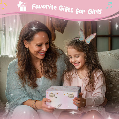 ProCase Unicorn Jewelry Box for Girls, Kids Musical Jewelry Boxes with Spinning Unicorn Doll, Birthday Gifts for Little Girls Children Toddler Ages 3 4 5 6 7 8 -Unicorn (Box Only)