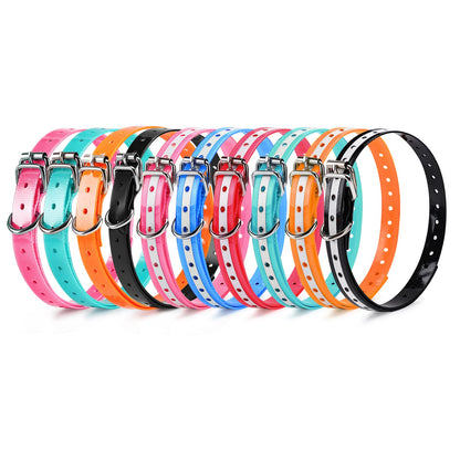 LuckinPET Replacement Collar Strap, Compatible with Petsafe,PATPET,Sportdog,Garmin,Dogtra,etc Most Training Collar/Fence Reciever, 3/4',Reflective,Adjustable,Metal Buckled,Waterproof (Blue)