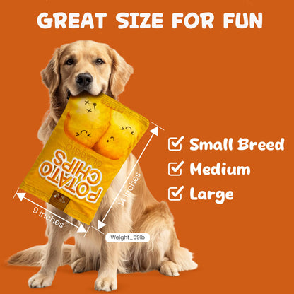YEPPUPPY Boredom-Busting Interactive Burrow Dog Toy – Snuffle Puzzle Enrichment Game– Hide & Seek Plush Treat Dispenser & Sniffing Play for Mental Stimulation with Crinkle Chip Bag Design