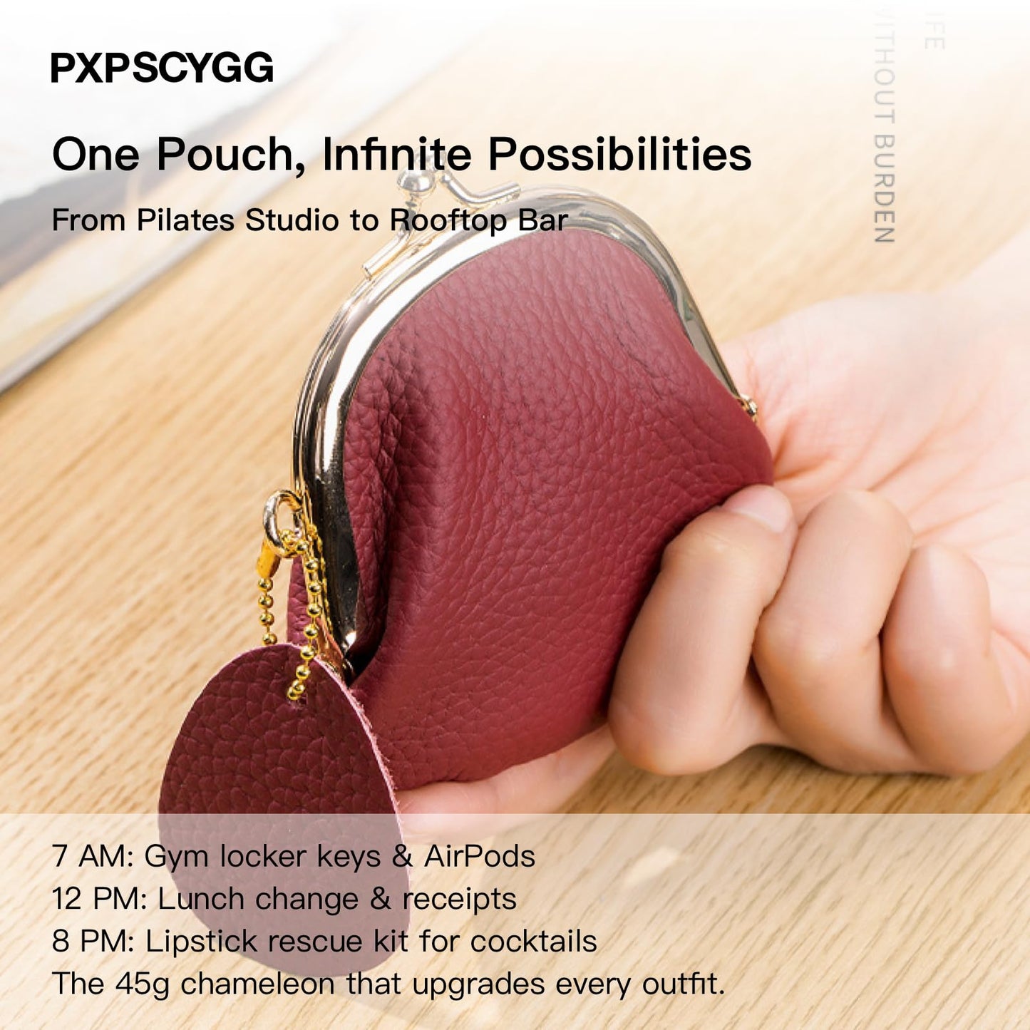 Genuine Leather Small Coin Purse for Women, Vintage Leather Change Purse, Coin Bag with Kiss Lock, Mini Coin Purse for Women's (Black)