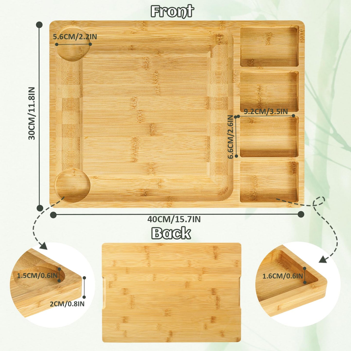 Zenxylo Charcuterie Boards Gift Set | Bamboo Cheese Board with Tongs and Spoons