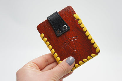 Karina Fashion Handmade Wood & Italian Leather Card Holder – Luxury Business Card Case | Slim & Stylish Wallet for Men & Women | Elegant Wooden & Leather Card Organizer | Minimalist Credit Card Holder | Premium Gift for Professionals & Executives