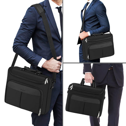 Enkinil 17 inch Waterproof Protective Laptop Messenger Briefcase with Adjustable Shoulder Strap, Men Women Travel/Business Bag Compatible with HP ZBook,ThinkPad,DELL Inspiron