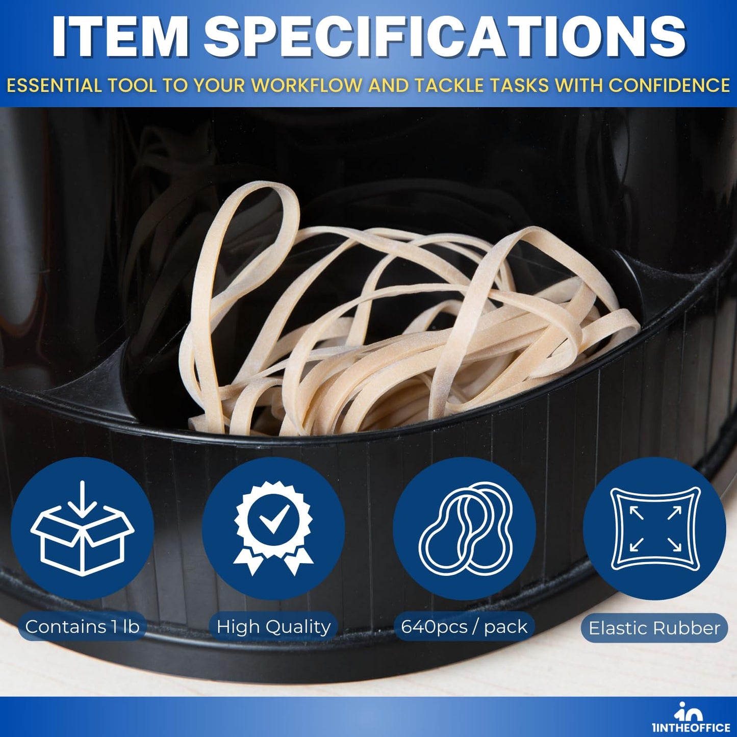 1InTheOffice Rubber Bands #33, 1 lb. Bag, 640/Pack