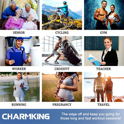 CHARMKING Compression Socks for Women & Men (8 Pairs) 15-20 mmHg Graduated Copper Support Calf Socks are Best for Pregnant, Nurses - Boost Performance, Circulation, Knee High Wide Calf(L/XL, Multi 18)