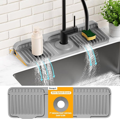 14.6 inch Faucet Mat for Kitchen Sink Splash GuardKitchen Sink Faucet Mat
