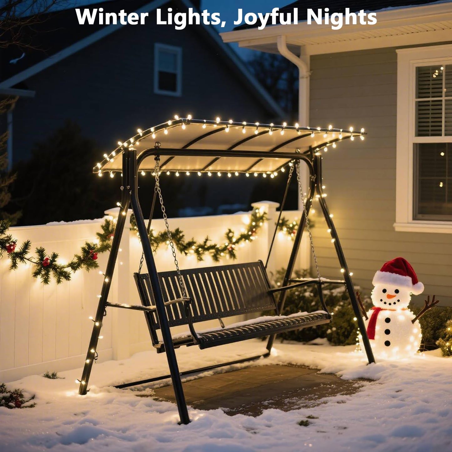 LED Cluster Lights, 400 LED Warm White Christmas Lights, 19.56FT Twinkle Christmas Tree Lights Outdoor, 8 Modes Plug in Fairy Lights for Xmas, Tree, Garland, UL Certification, Black Wire