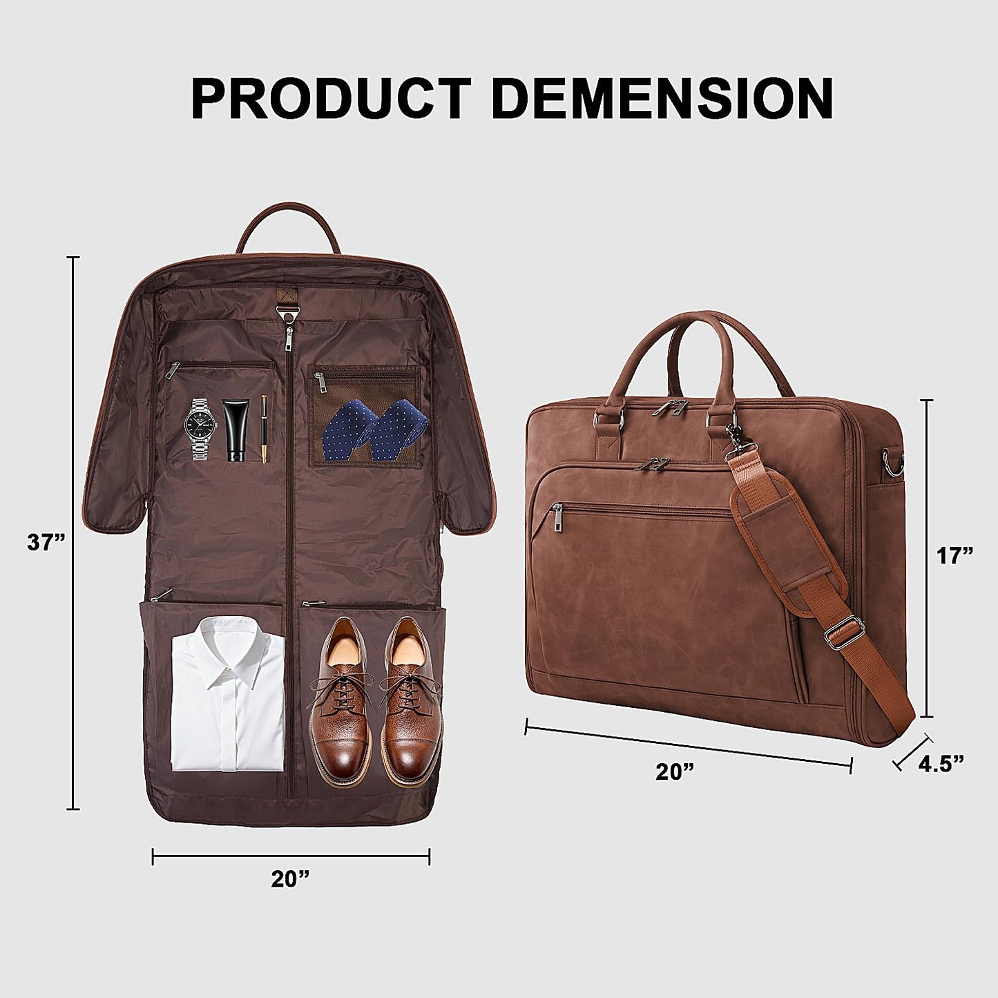 Garment Bag for Travel Large Carry on Garment Bags Men Women Garment Suitcase Bags