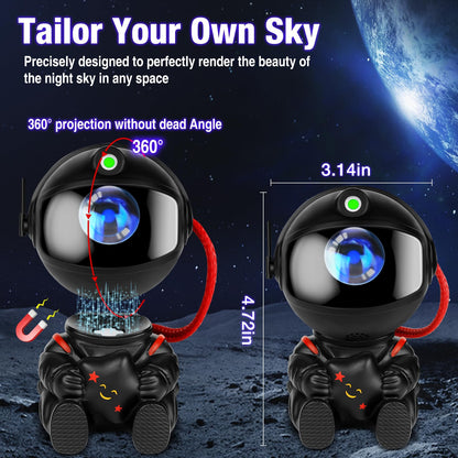 Astronaut Galaxy Projector Night Light – White Astronaut Holding Star, Star Projector Galaxy Lamp for Kids Bedroom, Space Decor & Gift