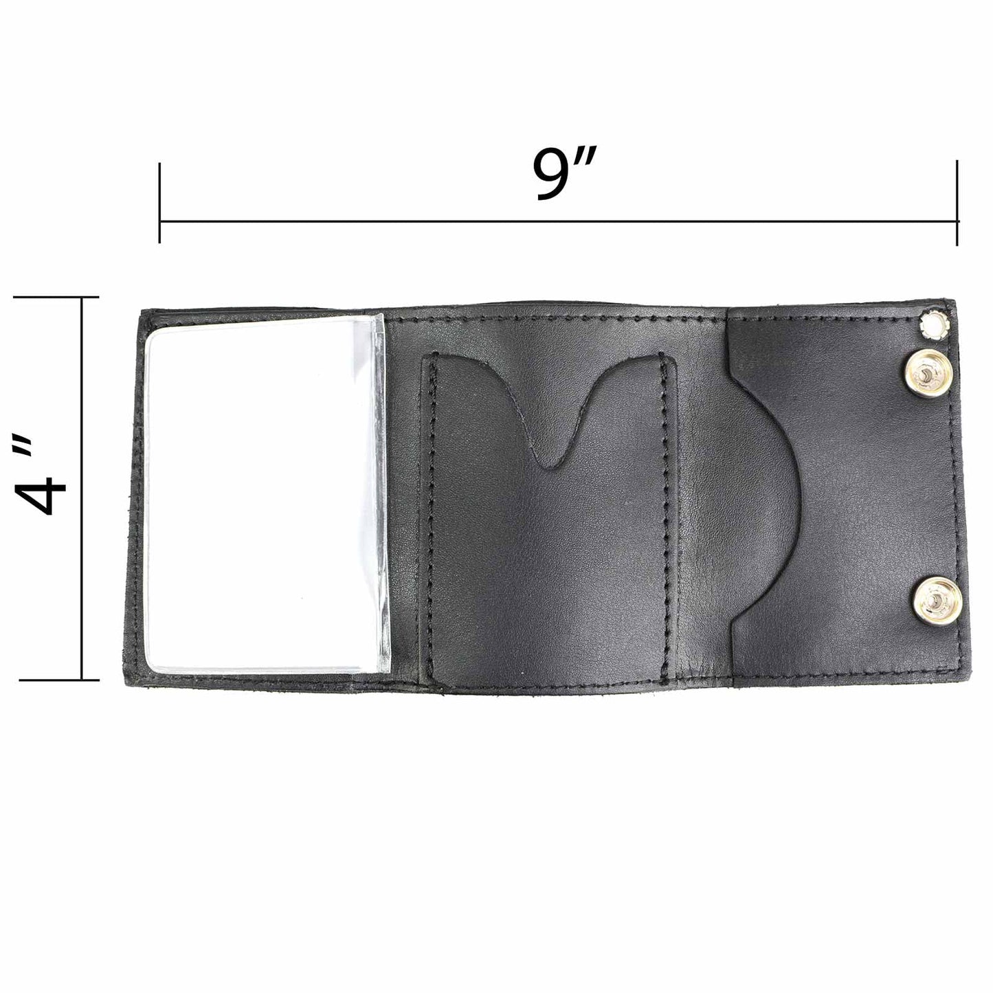 Milwaukee Leather MLW7840 Men's 4” Black Leather Biker Wallet - Tri-Fold Anti - Theft Stainless Steel Chain w/Skeleton Finger - One Size