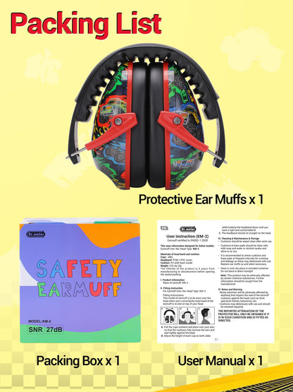 Dr.meter Kids Ear Protection for Monster Jam, 27.4dB Noise Cancelling Headphones for Kids Adults, Adjustable Ear Muffs for Noise Reduction for Airplane, Fireworks, Concerts and Sports Events