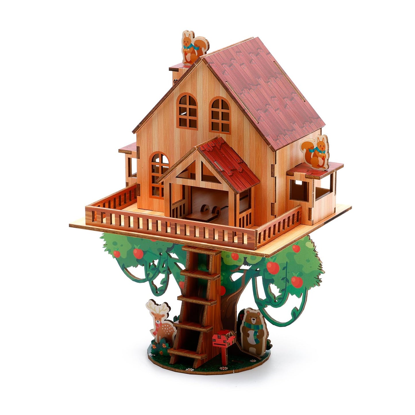 3D Wooden Puzzles for Adults Apple Treehouse – Fantasy Forest Building Kit, Fun Creative Craft & Room Decor Gift for Friends
