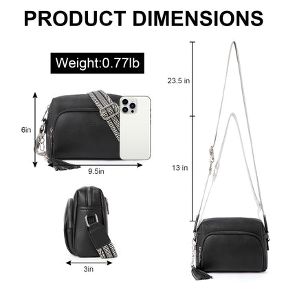 CLUCI Crossbody Bags for Women Trendy, Vegan Leather Shoulder Handbags，Purses for Women with Adjustable Wide Strap