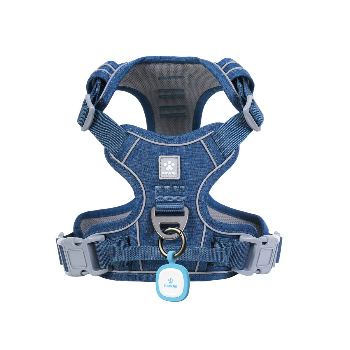 Pawaii No Pull Dog Harness with Pet ID Tag,Reflective Strips No Choke Front O Ring Breathable Mesh Adjustable Soft Padded Pet Vest with Easy Control Handle for Small Dogs