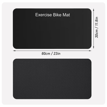 TOBWOLF 2PCS Non-Slip Mat Compatible with Peloton Bike, Concept 2 Rowing Machine, Exercise Bicycle Mats, Treadmill Pad for Carpet & Hardwood Floors, Workout Mat for Bike Trainer, Stationary Spin Bike