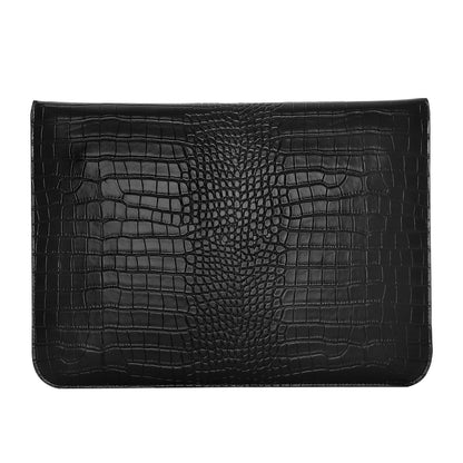 MOSISO Laptop Case 13 inch, 13 inch Laptop Sleeve Compatible with MacBook Neo 13 A18 Pro A3404 Air M4 M3 M2 M1 2026-2018 / Pro M2 M1 2026-2016, Crocodile Grain PU Leather Flap Case Bag, Black