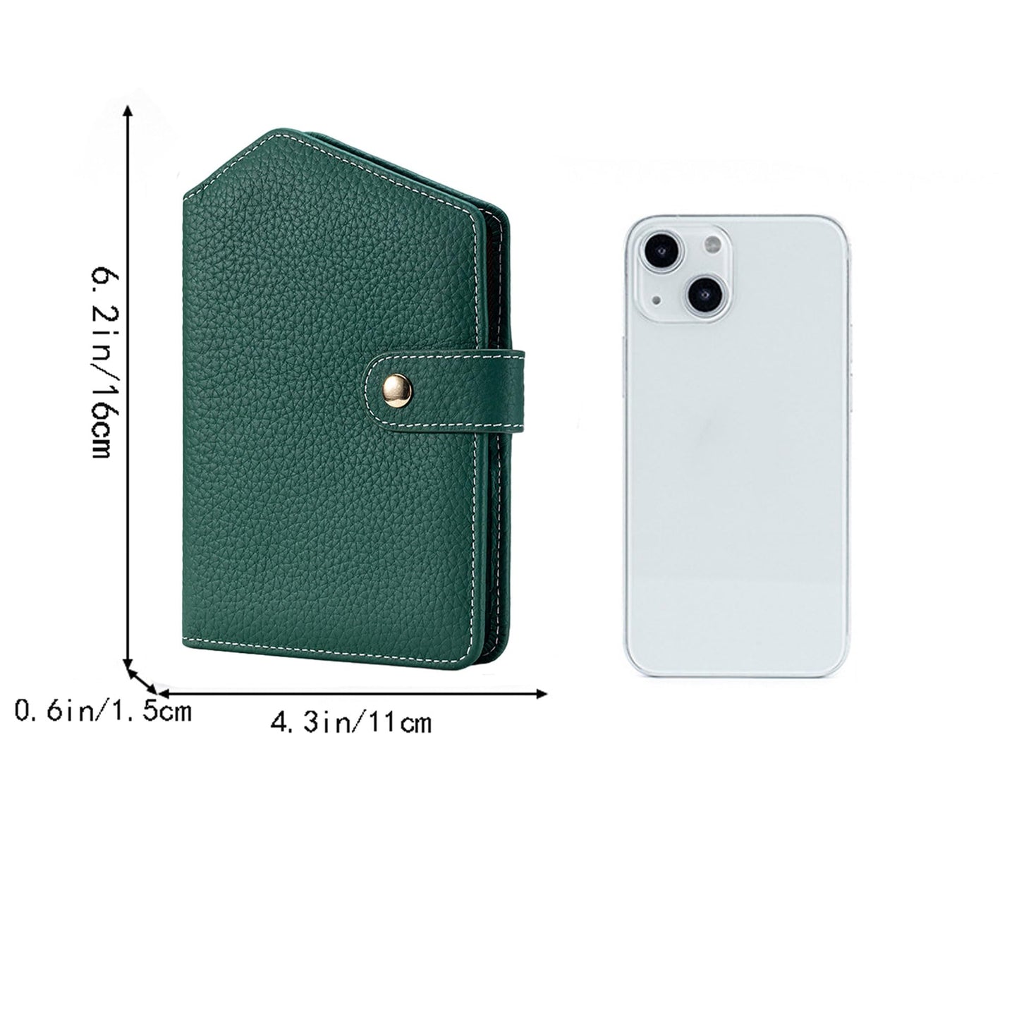 Cute RFID Passport Wallet for Women Leather Slim Passport Holder Travel Wallet Cover with Zipper Coin Purse, Credit Card, Sim and Tticket Slots (Green)