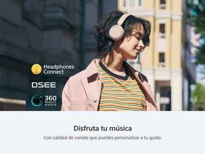 Sony WH-CH520 Best Wireless Bluetooth On-Ear Headphones with Microphone for Calls and Voice Control, Up to 50 Hours Battery Life with Quick Charge Function, Includes USB-C Charging Cable - Beige