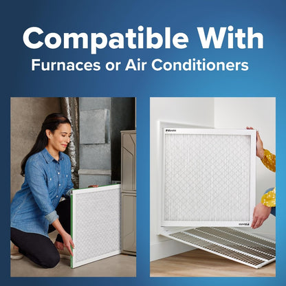 Filtrete 16.5x21.5x1 AC Furnace Air Filter, MERV 8, MPR 700, Tough on Pollen, Easy on Airflow, 3-Month Pleated 1-Inch Electrostatic Air Cleaning Filter, 4-Pack (Actual Size 16.19 x 21.19 x 0.81 in)