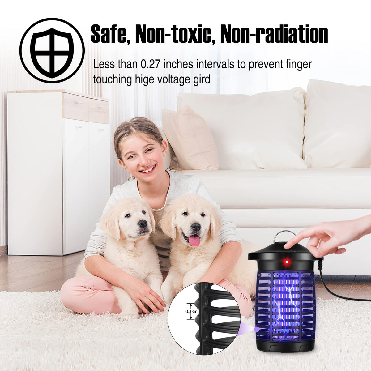 Smart Bug Zapper Outdoor, Mosquito Zapper, Electric Zappers can be APP Remote and Voice Control, Compatible with Alexa and Google Home