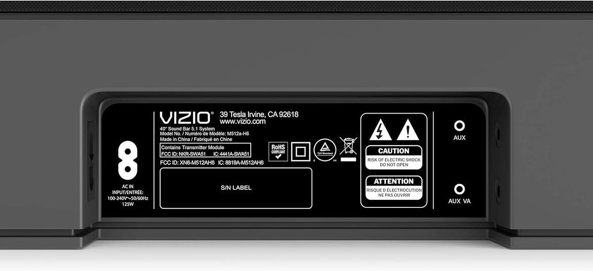 VIZIO M-Series 5.1.2 Immersive Sound Bar with Dolby Atmos, DTS:X, Bluetooth, Wireless Subwoofer, Voice Assistant Compatible, Includes Remote Control - M512a-H6
