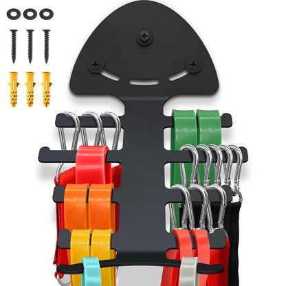 KOMOHOM Exercise Resistance Band Rack, Resistance Bands Storage Hanger Gym Equipment Organizer Rack for Pull Up Bands, Multi-Purpose Gym Equipment Storage