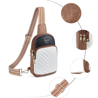 Telena Crossbody Sling Bags for Women, PU Leather Fanny Packs Cross Body Bag for Woman