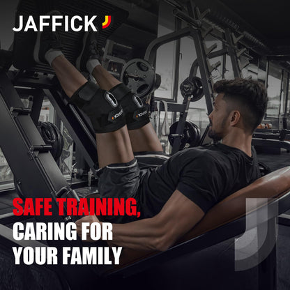 Jaffick Knee Sleeves (1 Pair),Double Layer Compression Knee Braces for Suitable for Squats, Weightlifting, Powerlifting, Gym Exercises, Unique Pressure Belt Design，7MM Neoprene Sleeves