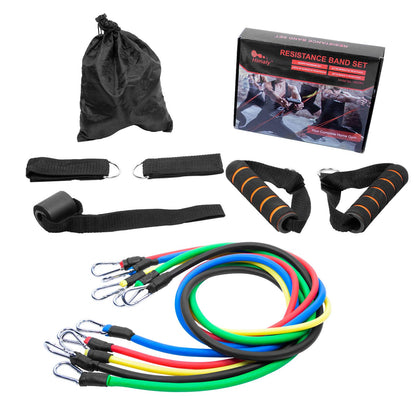 Uten Resistance Bands Set 12pcs, 100lbs Elastic Exercise Bands with Door Anchor, Handles, Ankle Straps and Carry Bag, Indoor Outdoor Fitness, Shape Body, Full Body Workout