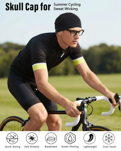 ROYBENS Cooling Skull Caps for Men & Women, Thin Breathable 3D Mesh Cycling Running Skull Cap for Sports, Gym & Summer, Under Helmet Sweat Liner Beanie Caps