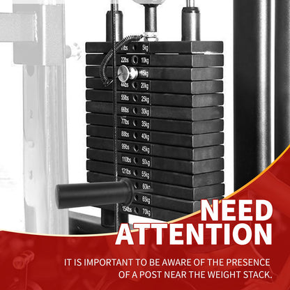 FNKTEK Weight Stack Pin and Spring Collar Weight Stack Extender Pin Commercial and Home Gym Accessories for Cable Tower and Functional Trainer Machine (Hanger Rod Length:150 Mm, Ø 10 Mm,Length 110mm)